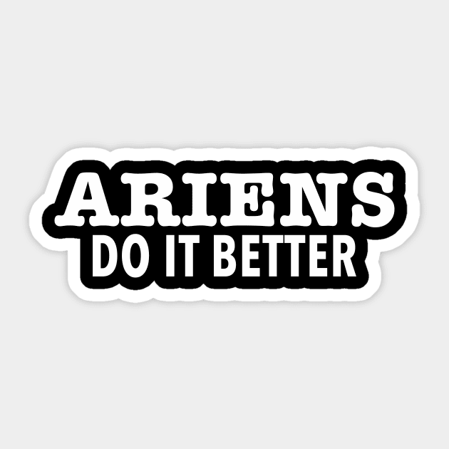 Aries Do It Better Sticker by Darkstar Designs